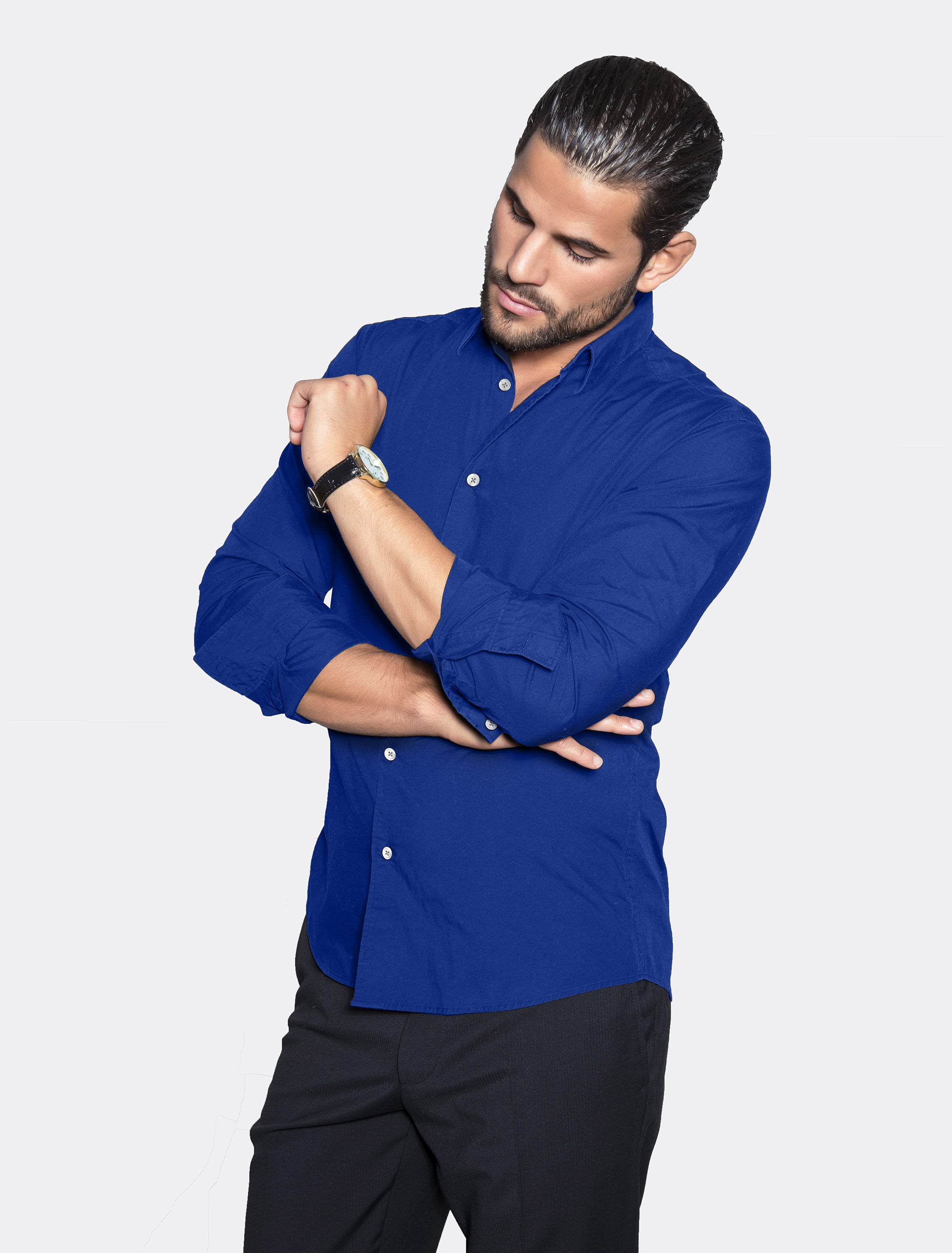 Camisa de cheap vestir azul rey