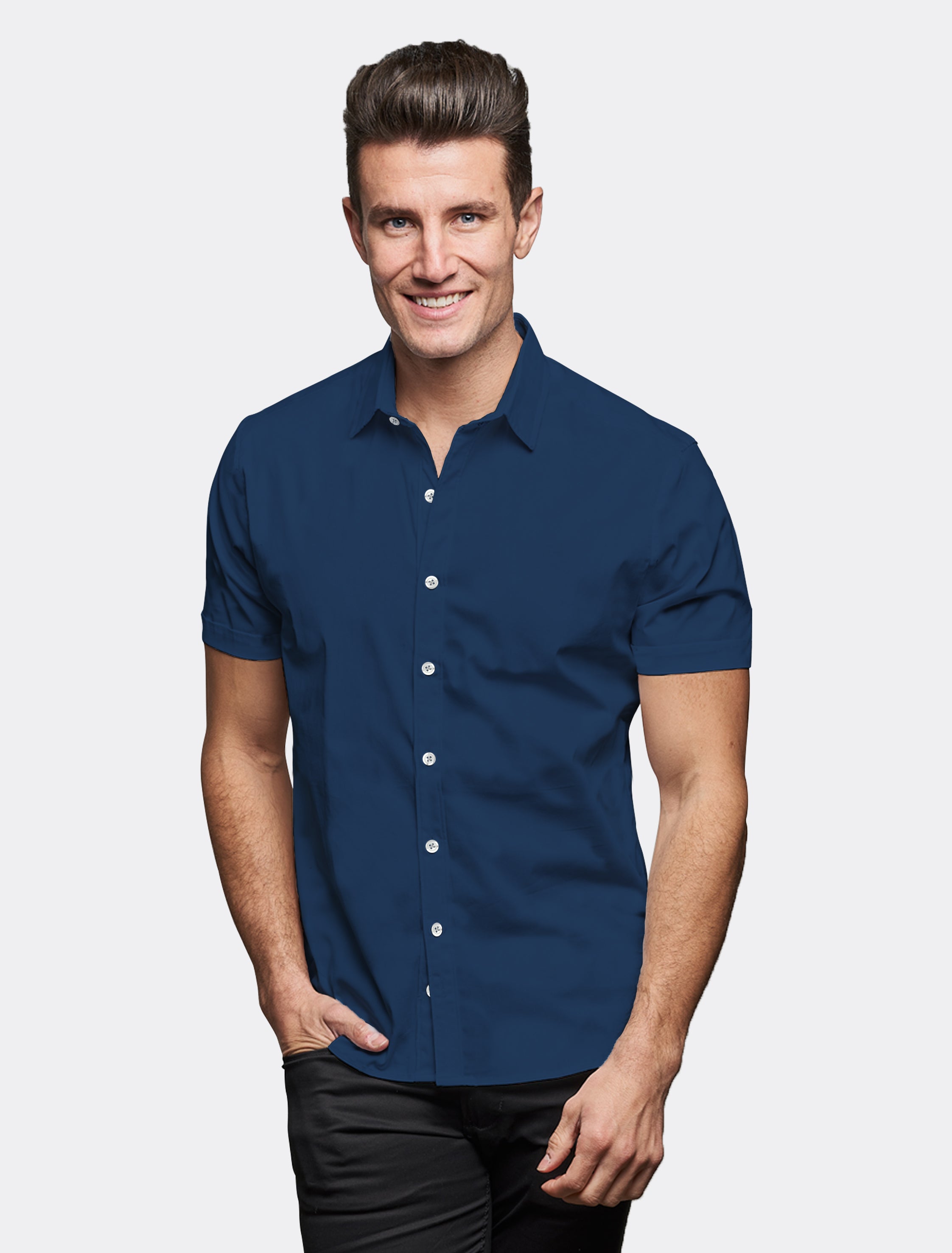 Camisa azul acero new arrivals